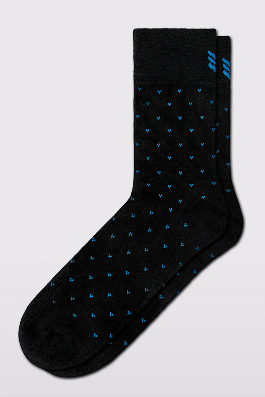 Step In Style Socks In Black Cyan
