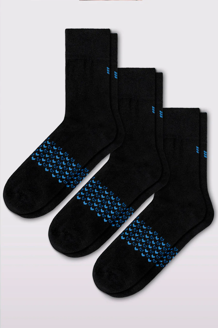 Walk This Way Socks In Black Cyan 3 Pack